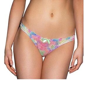 NWT Agent provocateur Phoenix Pastel Multi thong size 2